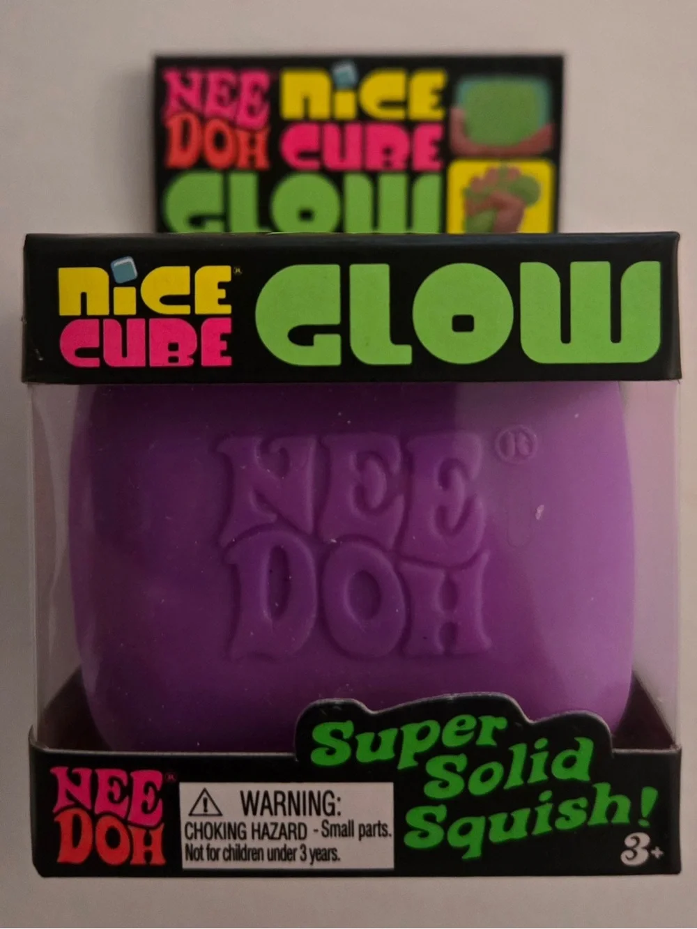Needoh Glow Super Solid Squish Purple Kids Sensory Toy